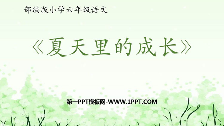 图片[1]-《夏天里的成长》PPT精品课件下载-第一PPT