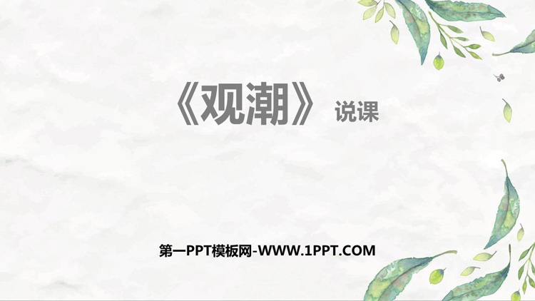 图片[1]-《观潮》PPT说课课件-第一PPT
