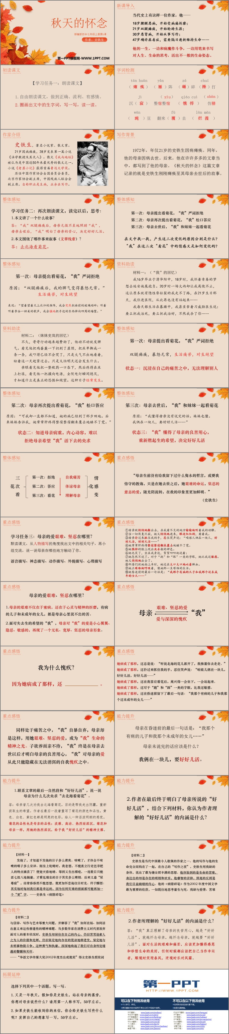 图片[2]-秋天的怀念-第一PPT