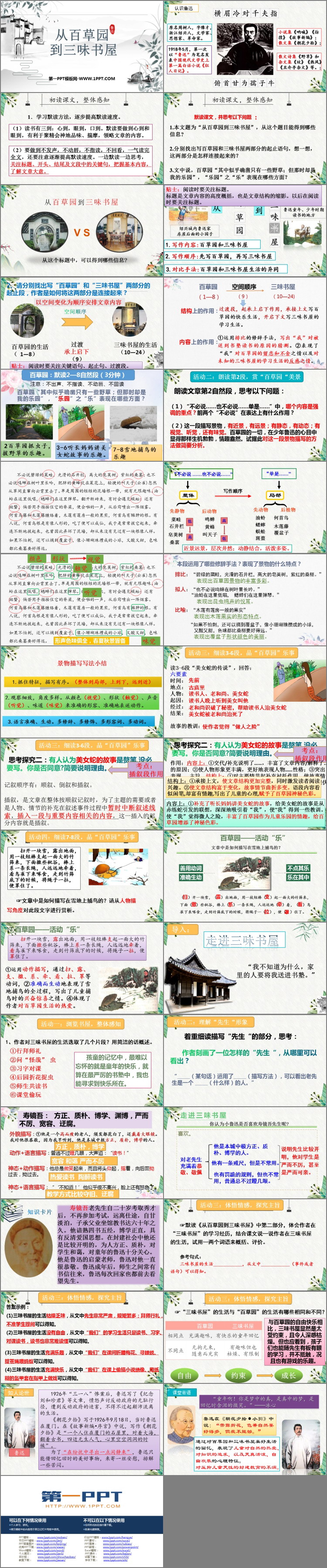 图片[2]-《从百草园到三味书屋》PPT精品免费课件-第一PPT