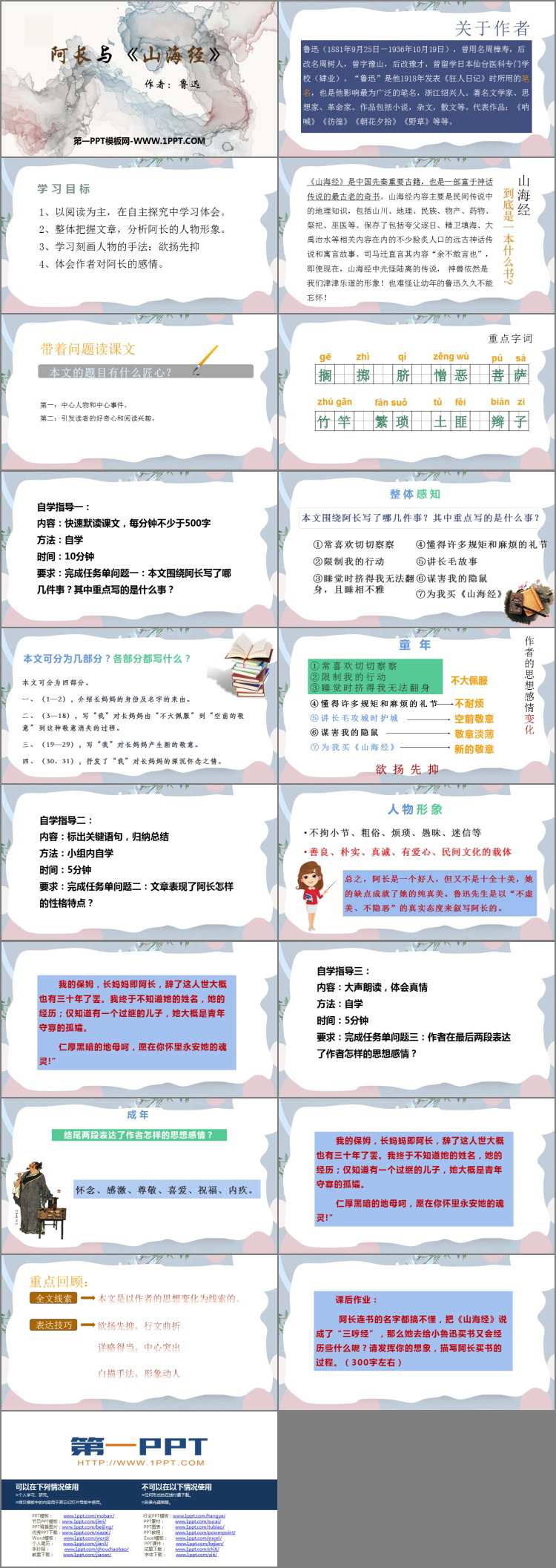 图片[2]-《阿长与》PPT免费教学课件-第一PPT