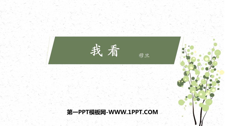 图片[1]-《我看》PPT精品教学课件-第一PPT
