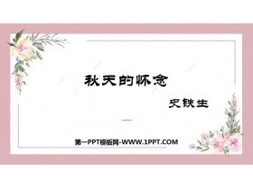 《秋天的怀念》PPT课文课件下载-第一PPT