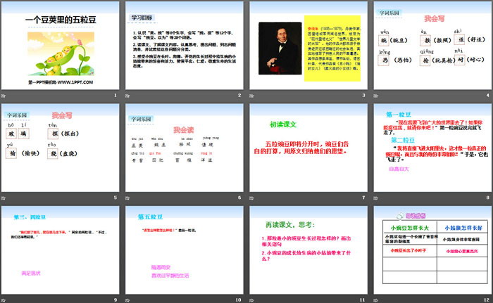 图片[2]-《一个豆荚里的五粒豆》PPT教学课件-第一PPT