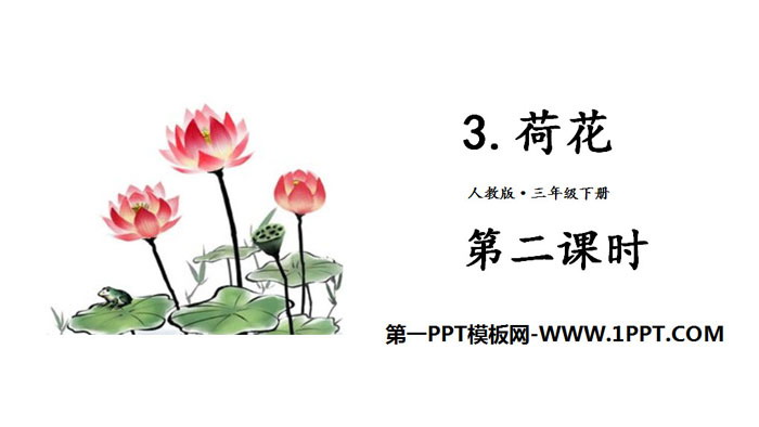 图片[1]-《荷花》PPT课件(第二课时)-第一PPT