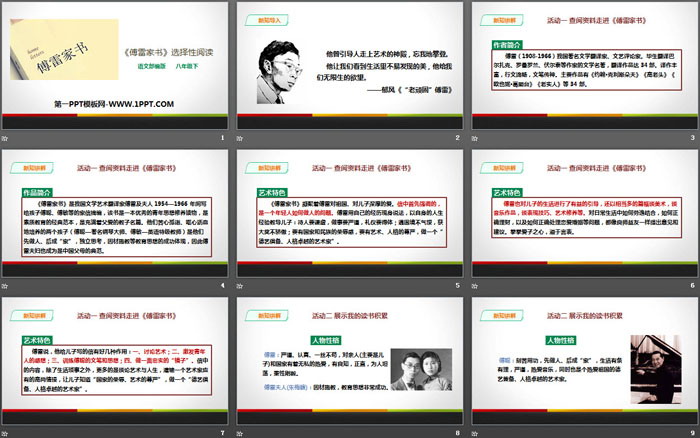 图片[2]-《傅雷家书》选择性阅读PPT下载-第一PPT