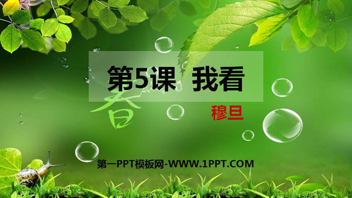 图片[1]-《我看》PPT免费课件-第一PPT
