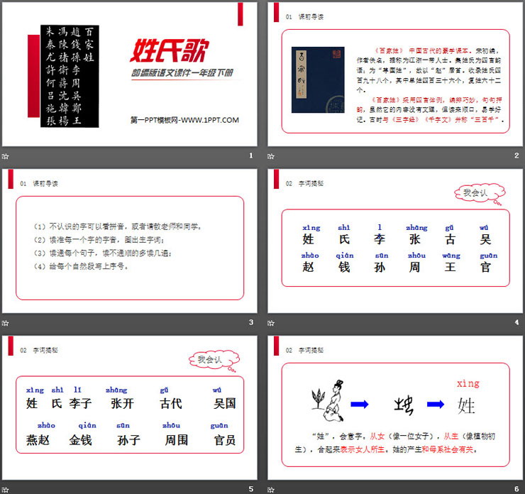 图片[2]-《姓氏歌》PPT免费课件-第一PPT