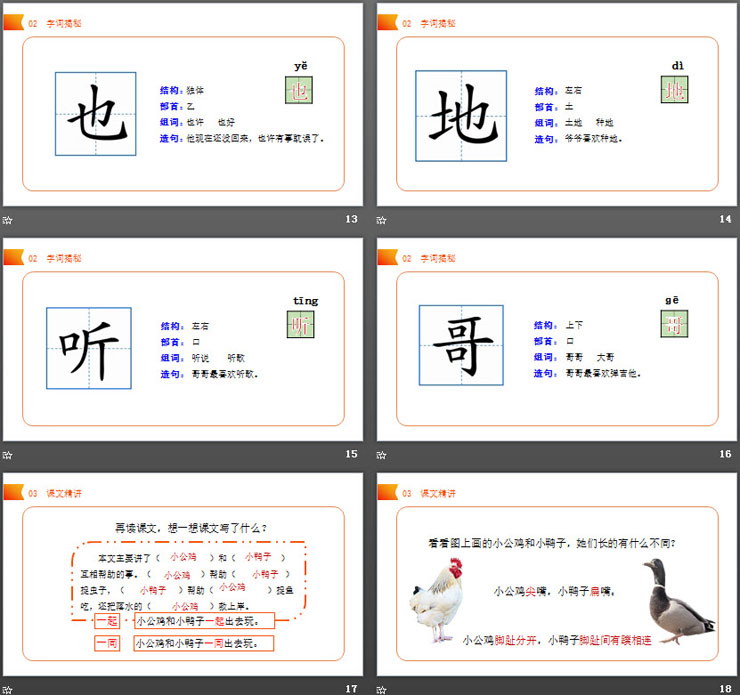 图片[4]-《小公鸡和小鸭子》PPT课件免费下载-第一PPT
