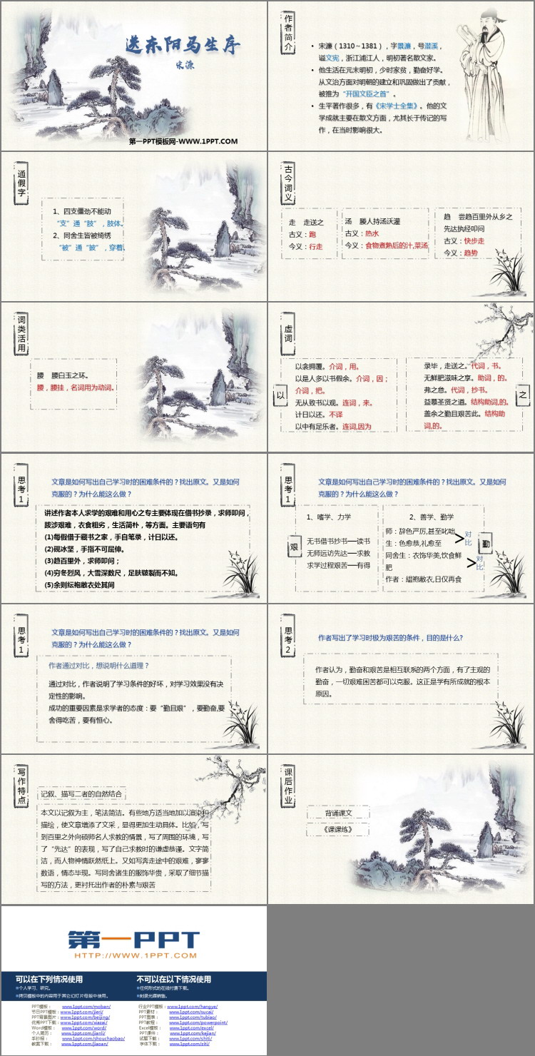图片[2]-《送东阳马生序》PPT教学课件下载-第一PPT