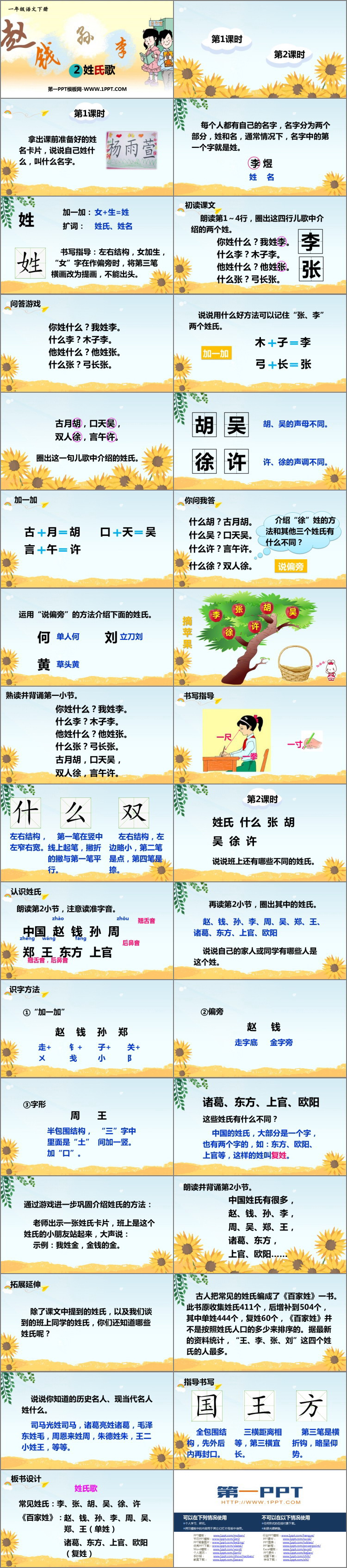 图片[2]-《姓氏歌》PPT课件下载-第一PPT