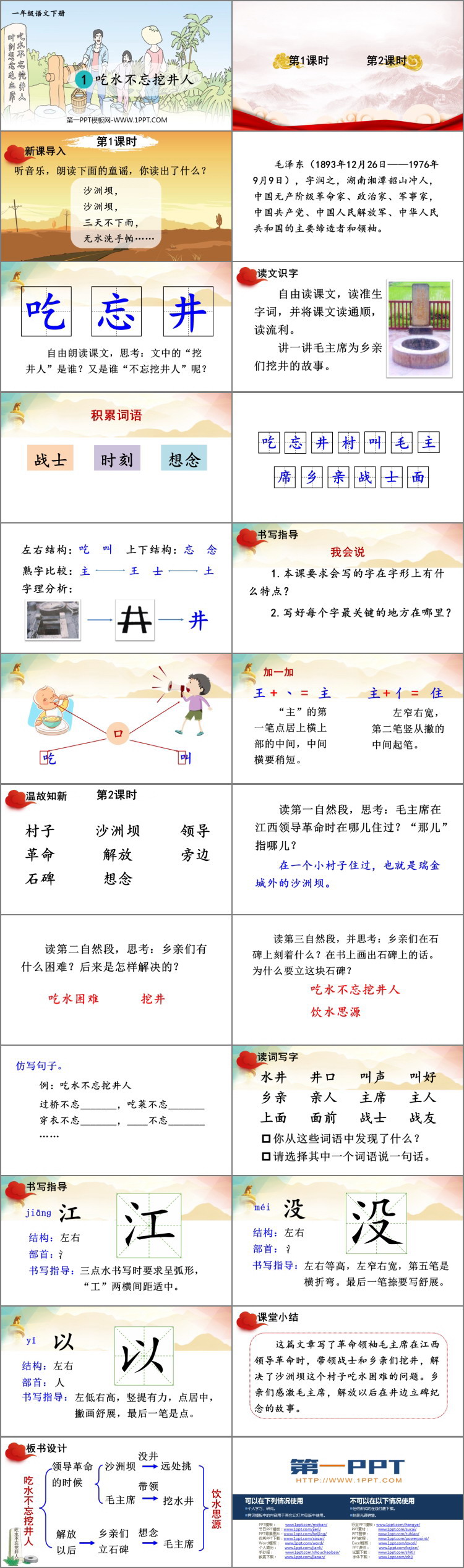 图片[2]-《吃水不忘挖井人》PPT精品课件-第一PPT