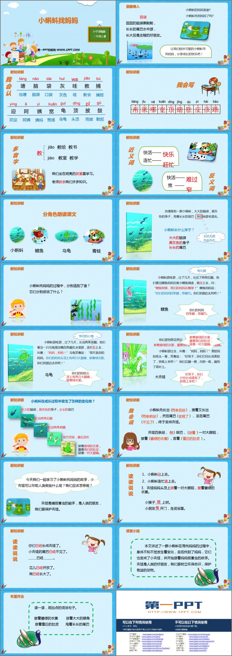 图片[2]-《小蝌蚪找妈妈》PPT优秀课件下载-第一PPT