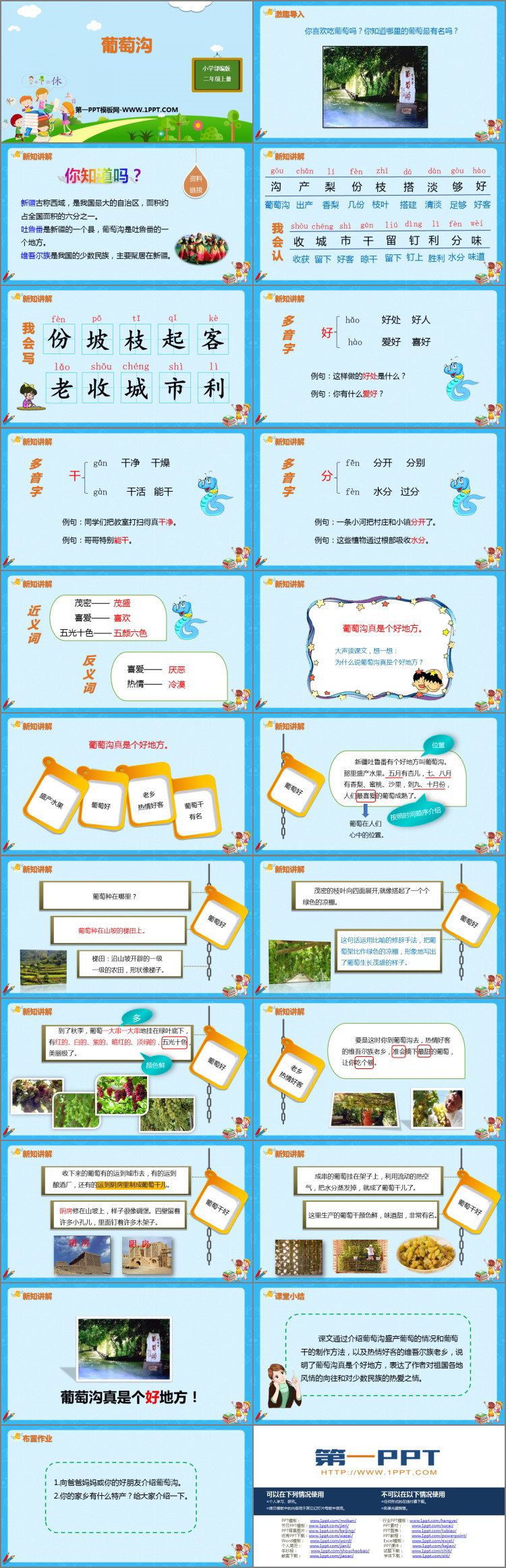 图片[2]-《葡萄沟》PPT课文课件下载-第一PPT