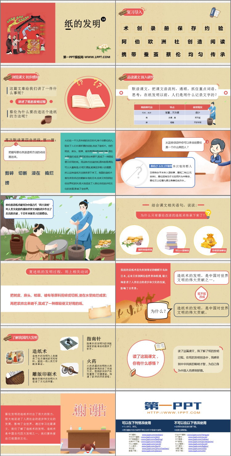 图片[2]-《纸的发明》PPT免费课件-第一PPT