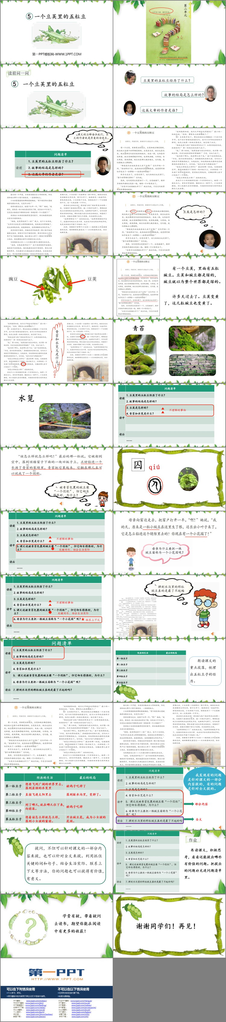 图片[2]-《一个豆荚里的五粒豆》PPT免费课件-第一PPT