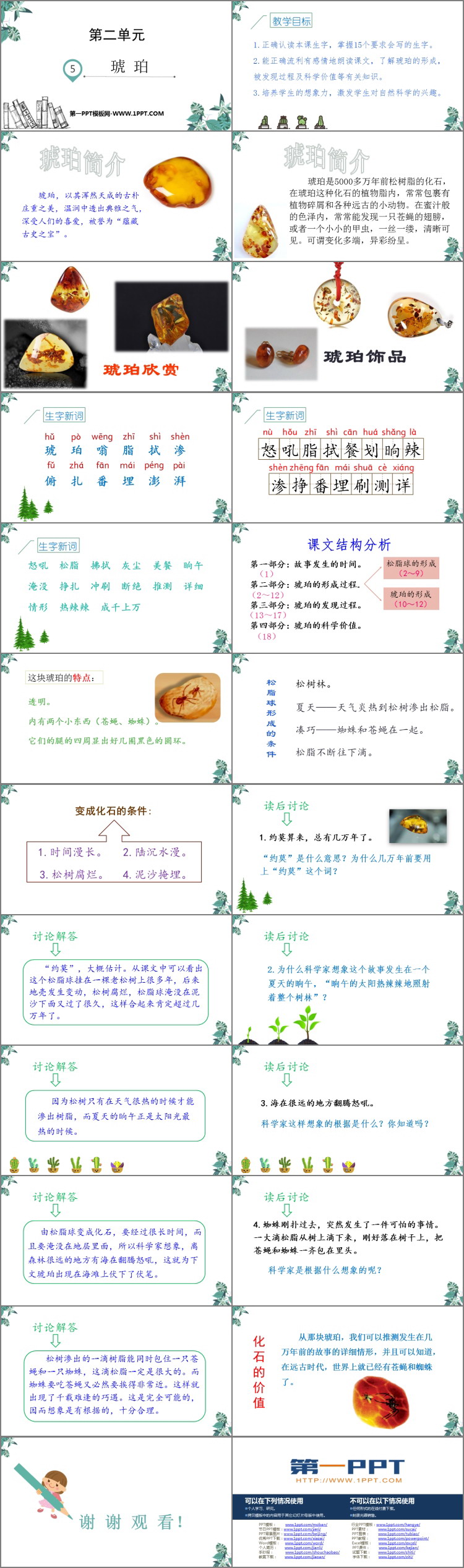 图片[2]-《琥珀》PPT免费课件-第一PPT