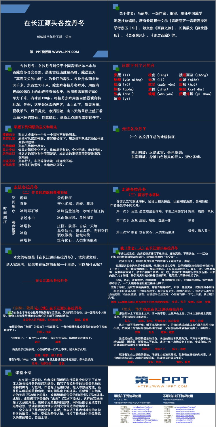 图片[2]-《在长江源头各拉丹冬》PPT优质课件下载-第一PPT