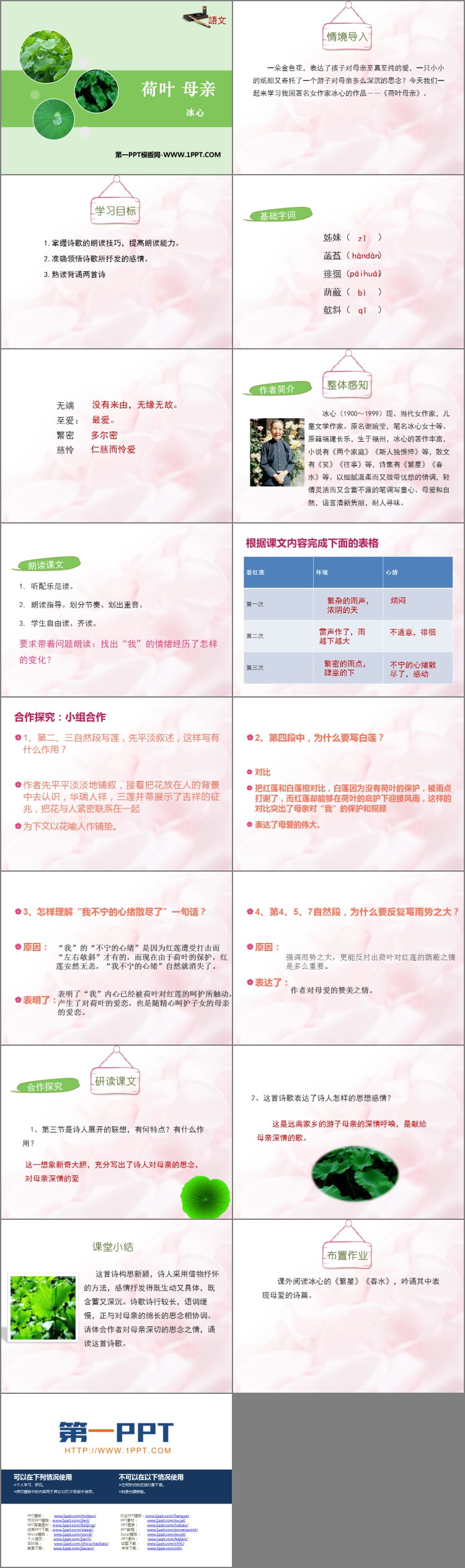 图片[2]-《荷叶·母亲》PPT课文课件-第一PPT