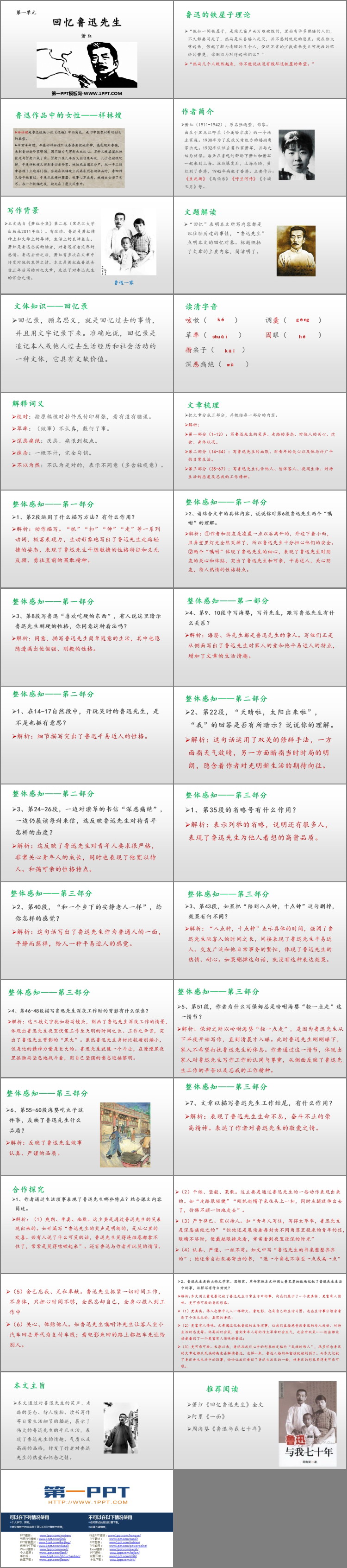 图片[2]-《回忆鲁迅先生》PPT优质课件下载-第一PPT