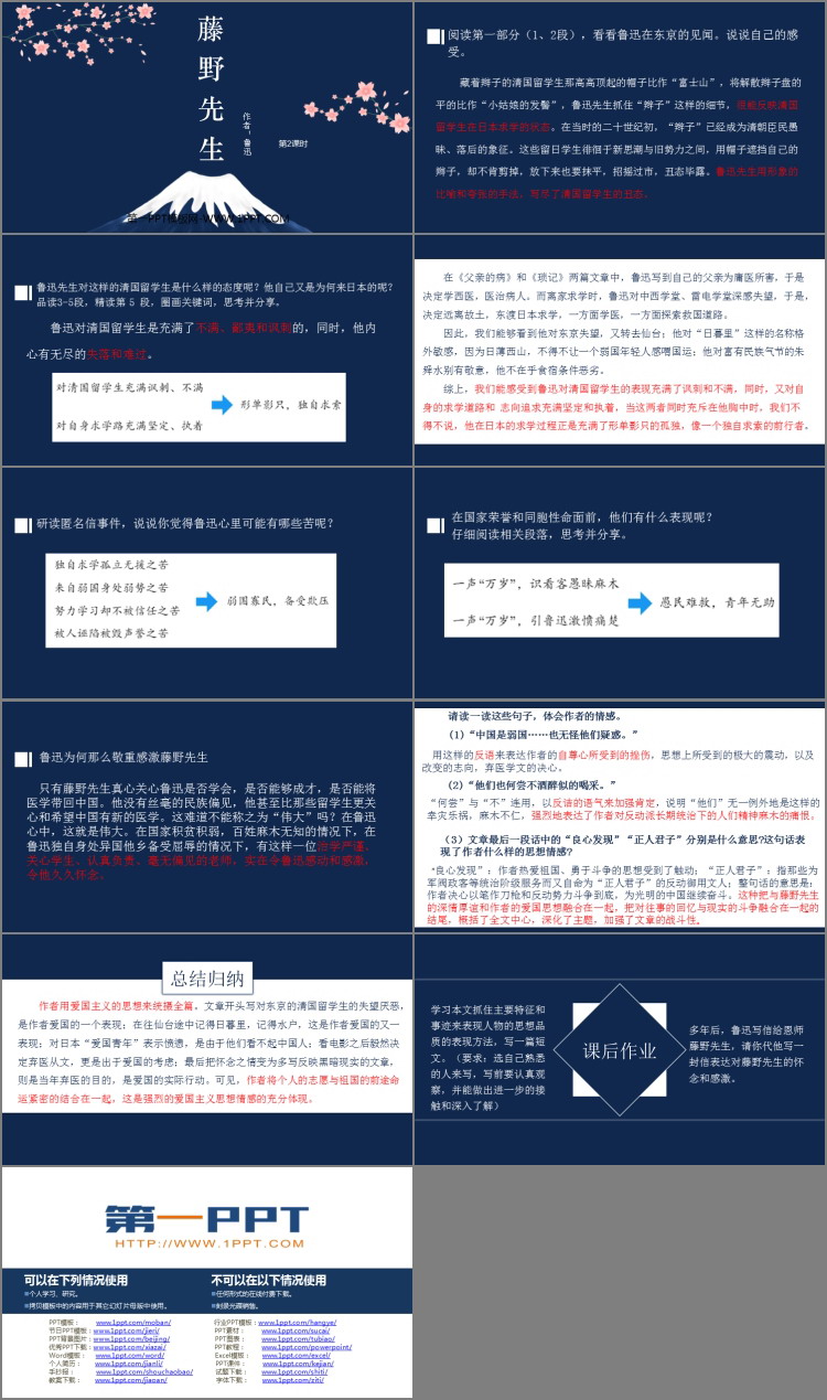图片[2]-《藤野先生》PPT教学课件(第2课时)-第一PPT