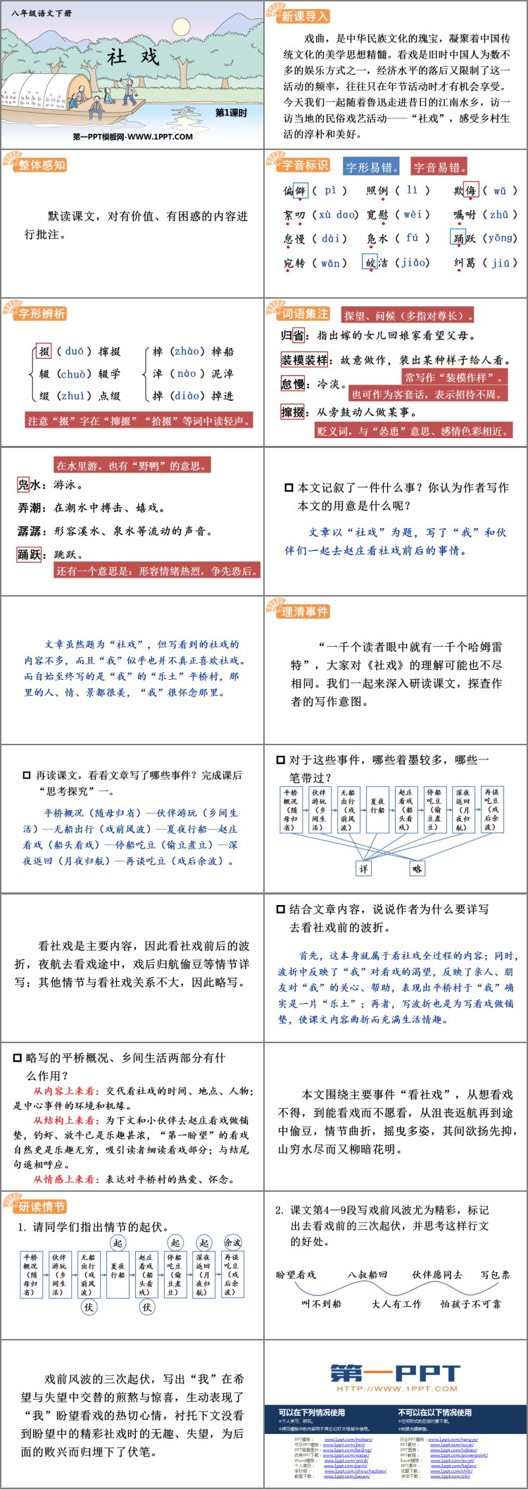 图片[2]-《社戏》PPT课文课件(第1课时)-第一PPT