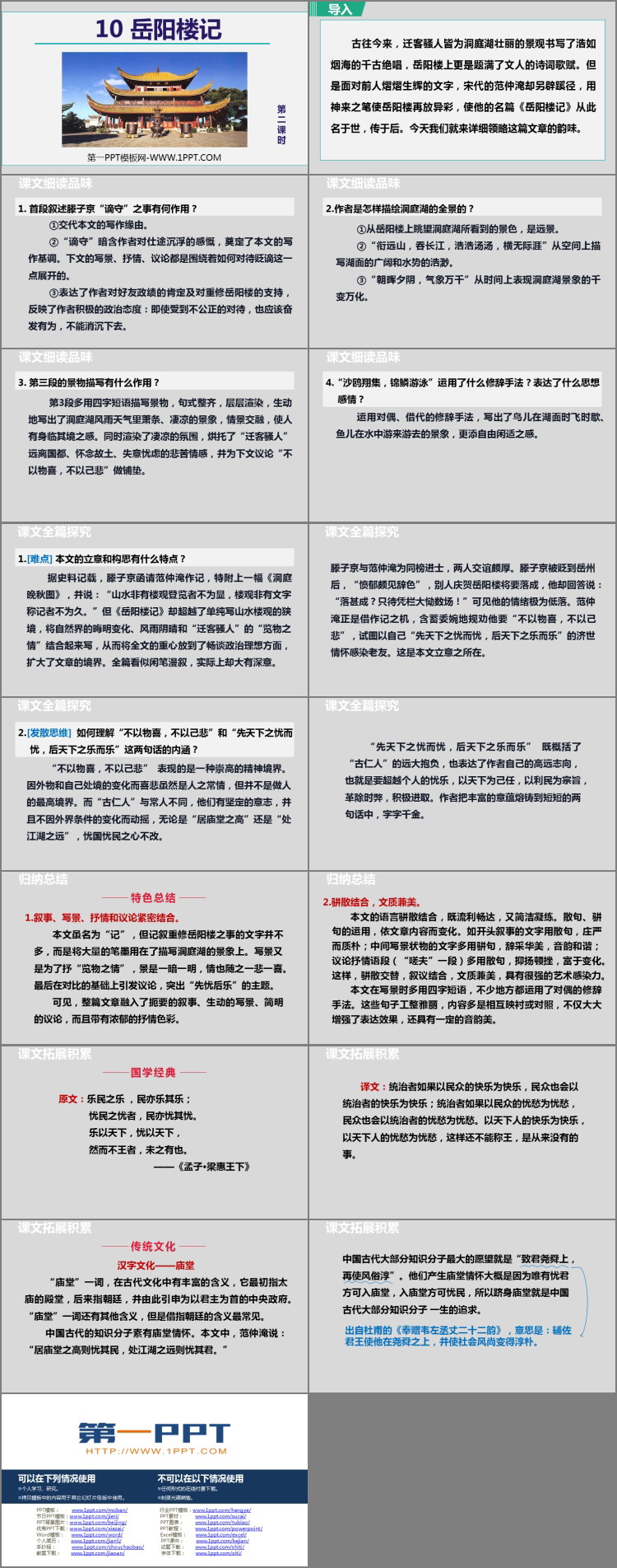 图片[2]-《岳阳楼记》PPT精品课件(第2课时)-第一PPT