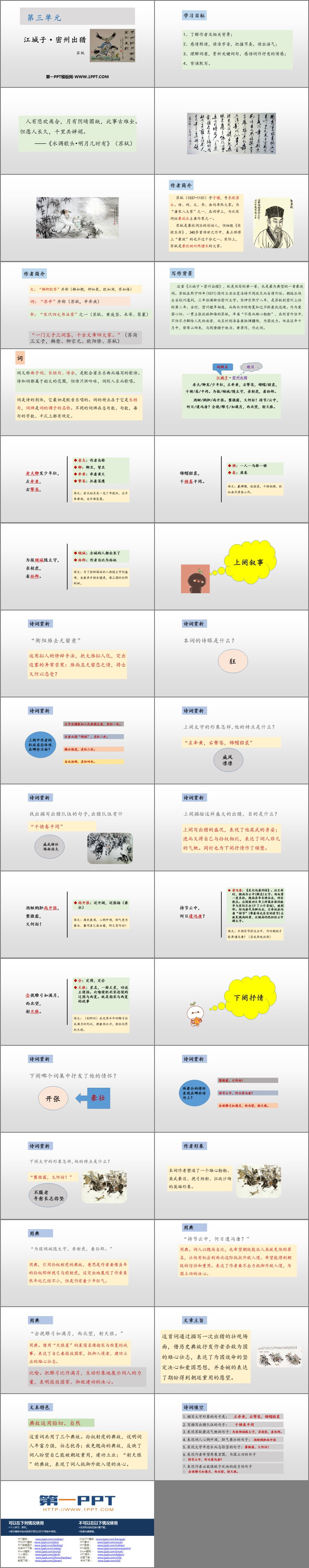 图片[2]-《江城子·密州出猎》词四首PPT教学课件-第一PPT