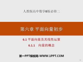 《平面向量及其线性运算》平面向量初步PPT(向量的概念)-第一PPT