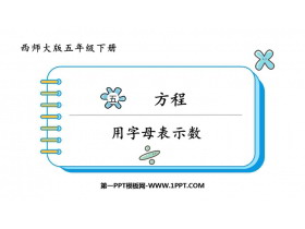 《用字母表示数》方程PPT免费课件-第一PPT