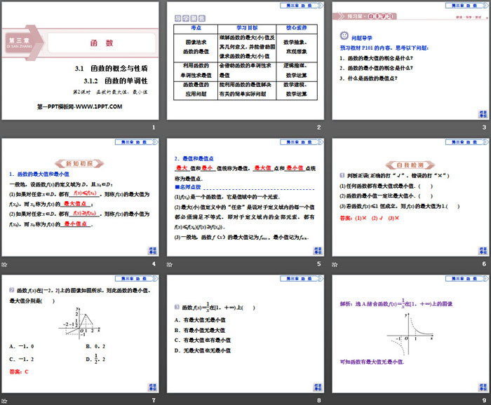 图片[2]-《函数的单调性》函数的概念与性质PPT(第2课时函数的最大值、最小值)-第一PPT