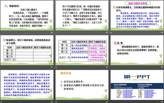 图片[5]-《慢性子裁缝和急性子顾客》PPT下载-第一PPT