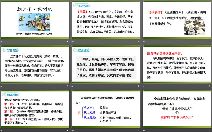 图片[2]-《朝天子·咏喇叭》课外古诗词诵读PPT课件-第一PPT