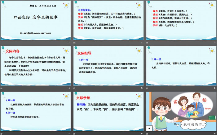 图片[2]-《口语交际：名字里的故事》PPT免费课件-第一PPT
