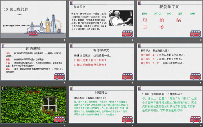 图片[2]-《爬山虎的脚》PPT课件下载-第一PPT