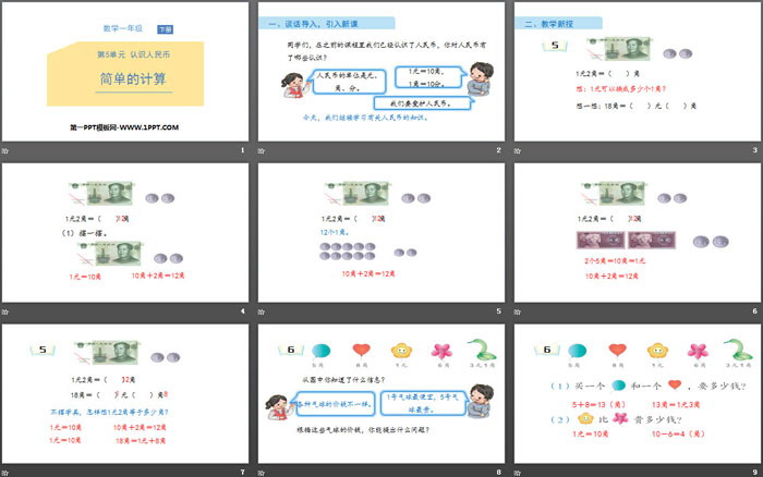 图片[2]-《简单的计算》认识人民币PPT-第一PPT