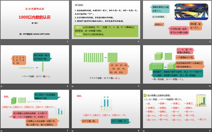 图片[2]-《1000以内数的认识》万以内数的认识PPT下载(第1课时)-第一PPT