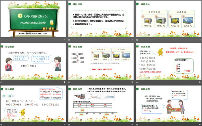 图片[2]-《10000以内数的大小比较》万以内数的认识PPT-第一PPT