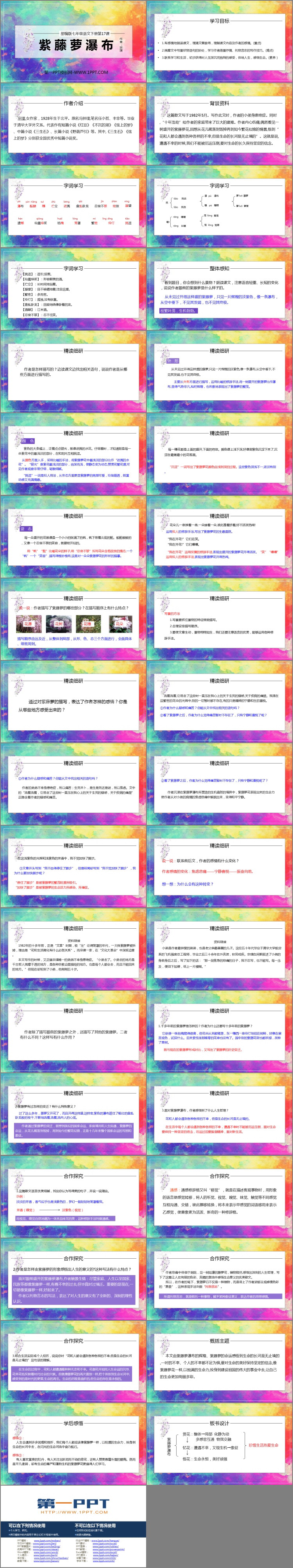 图片[2]-《紫藤萝瀑布》PPT精品课件-第一PPT