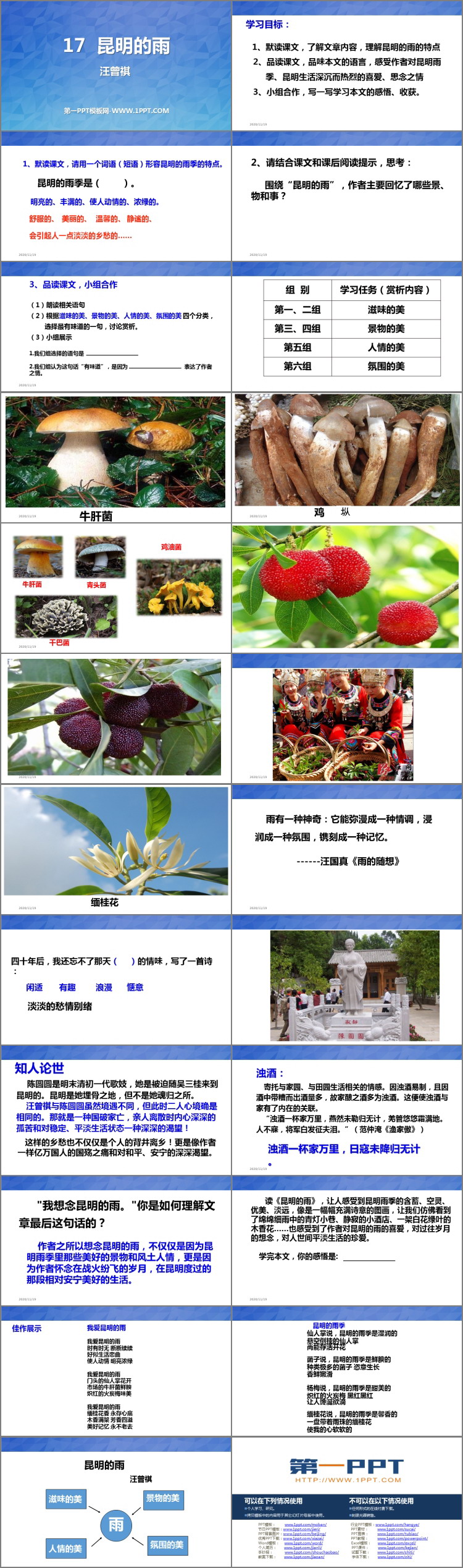 图片[2]-《昆明的雨》PPT教学课件-第一PPT