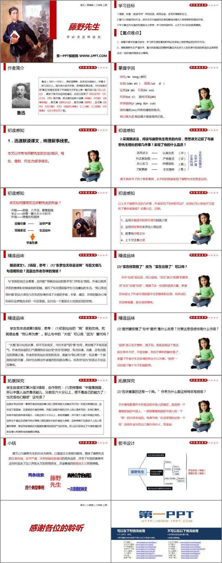 图片[2]-《藤野先生》PPT免费课件下载-第一PPT