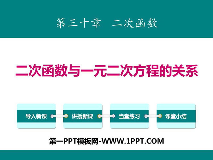 图片[1]-《二次函数与一元二次方程的关系》PPT教学课件-第一PPT