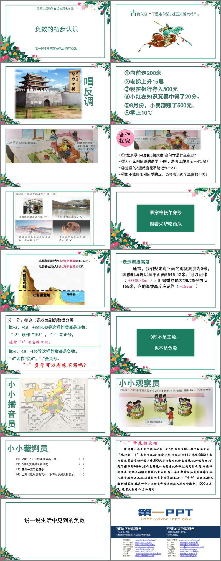 图片[2]-《负数的初步认识》PPT免费下载-第一PPT