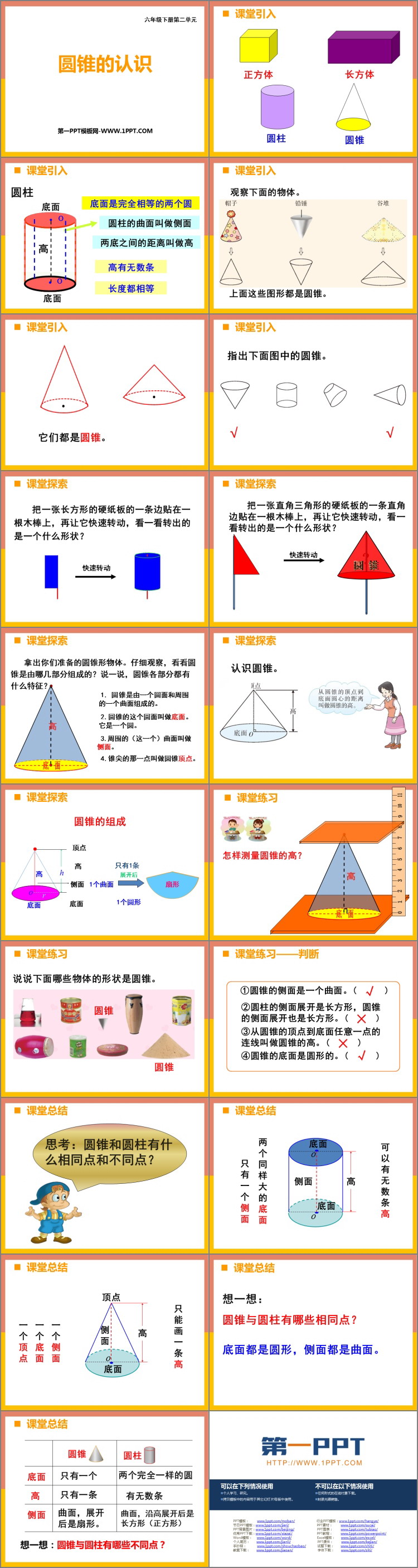 图片[2]-《圆锥的认识》圆柱和圆锥PPT下载-第一PPT