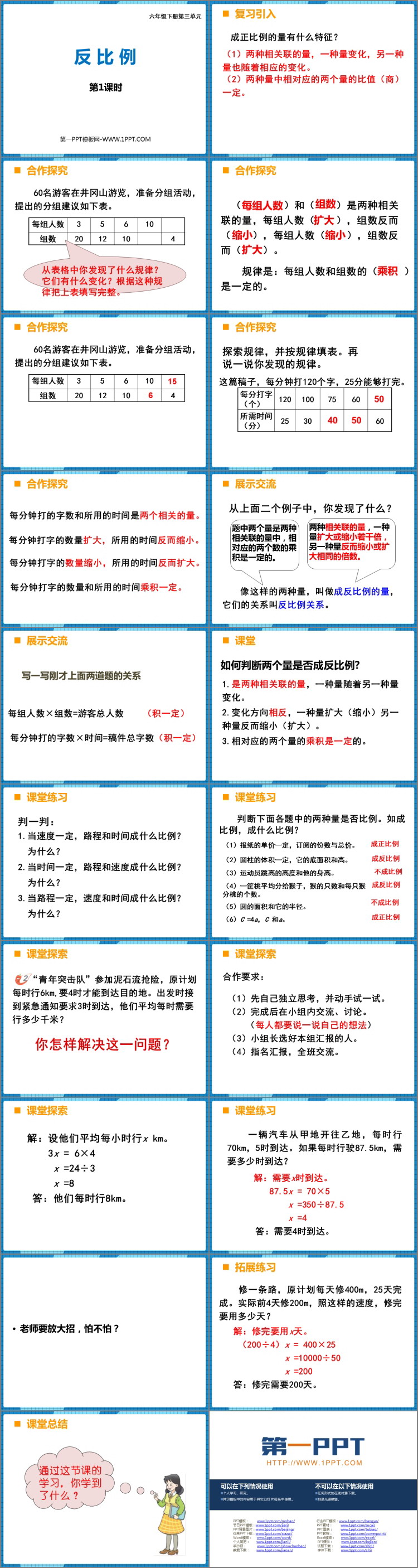 图片[2]-《反比例》正比例和反比例PPT课件下载(第1课时)-第一PPT