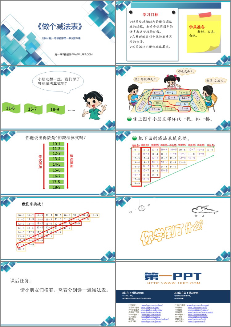 图片[2]-《做个减法表》加与减PPT优质课件-第一PPT