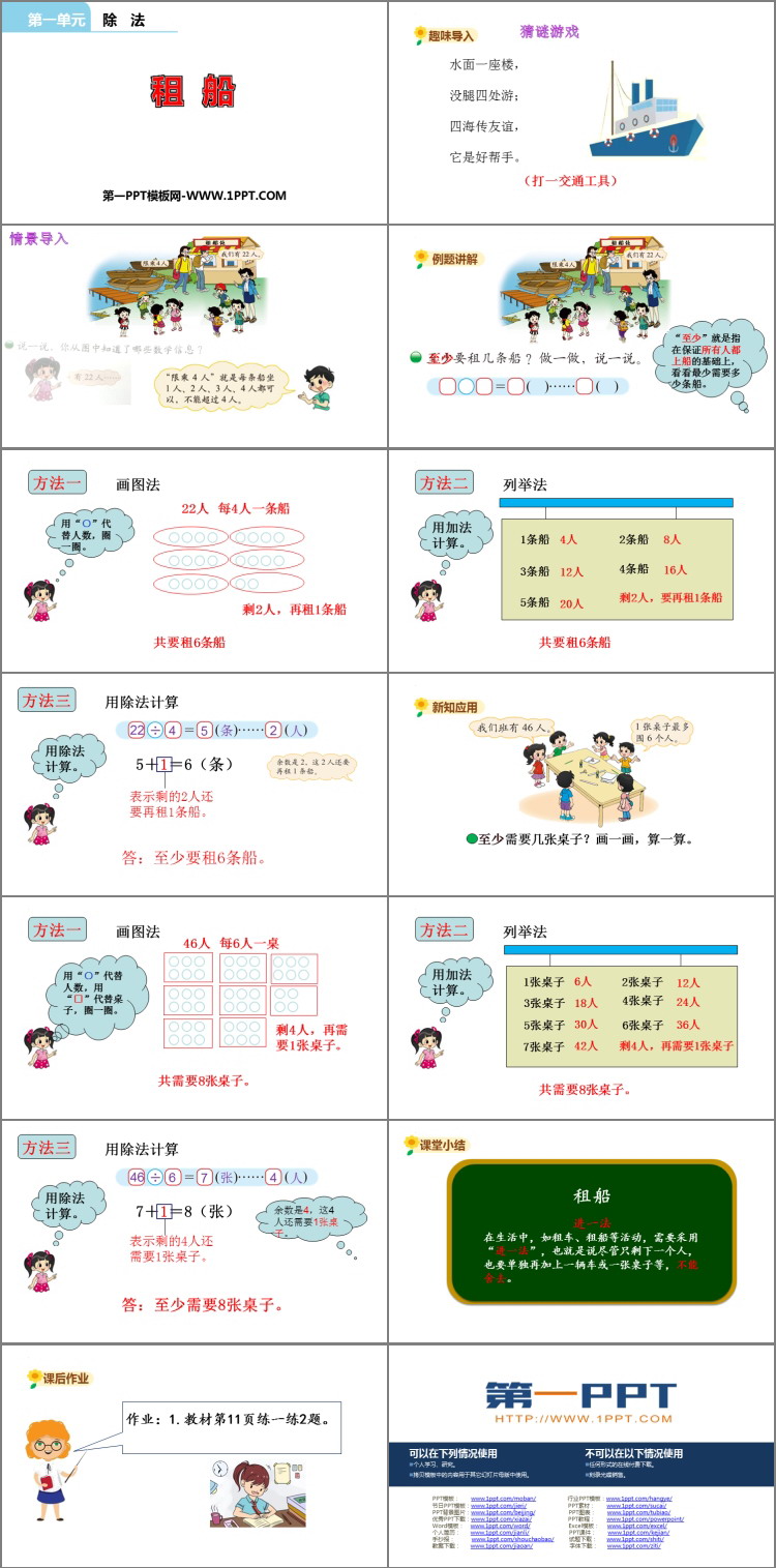 图片[2]-《租船》除法PPT免费下载-第一PPT