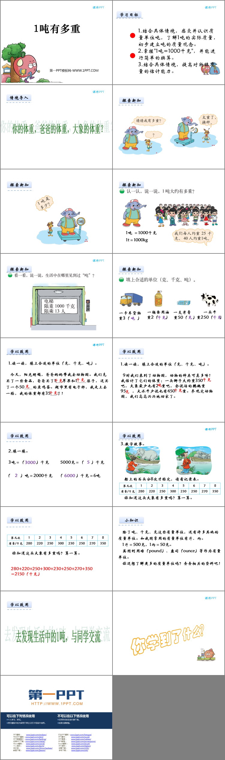 图片[2]-《1吨有多重》千克、克、吨PPT精品课件-第一PPT