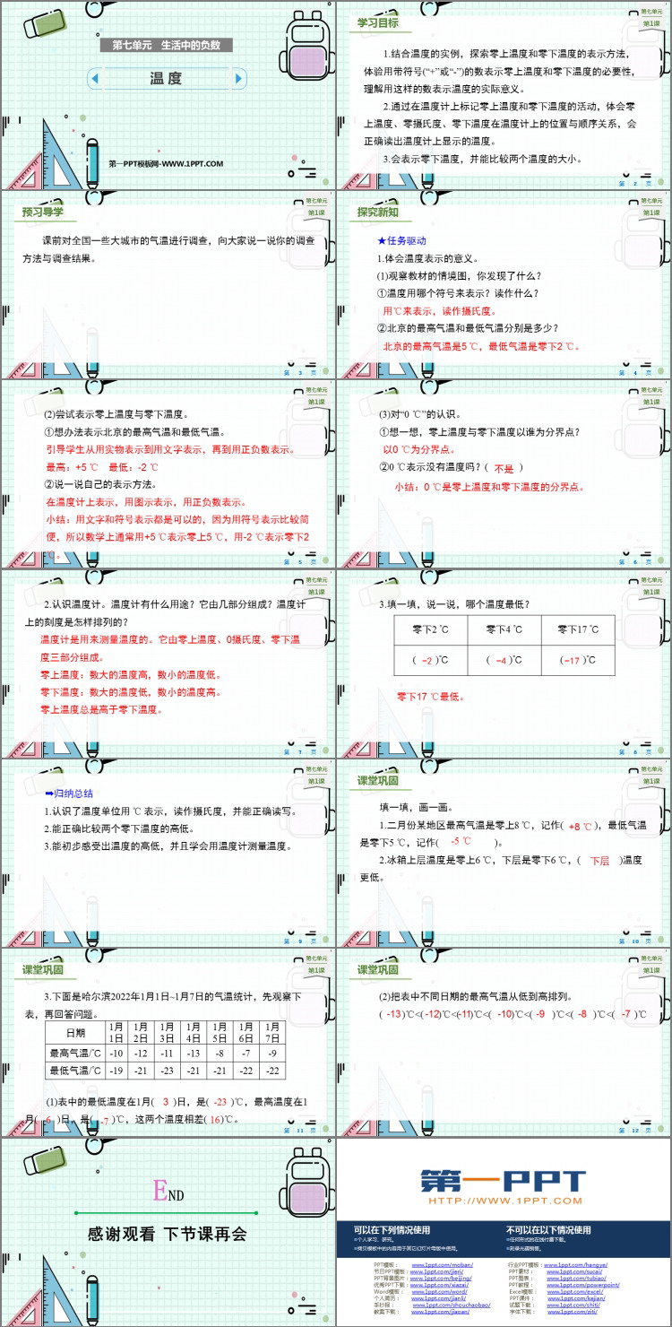 图片[2]-《温度》生活中的负数PPT课件下载-第一PPT