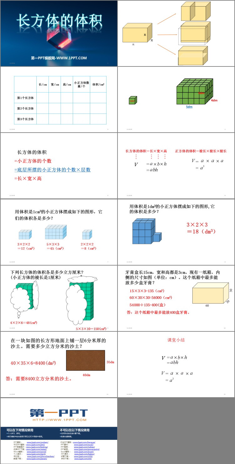 图片[2]-《长方体的体积》长方体(二)PPT教学课件-第一PPT